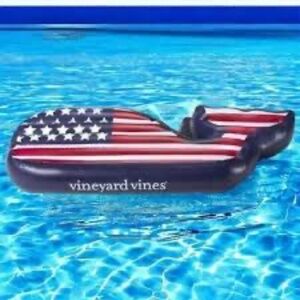 Vineyard Vines Flag WHALE Pool Float Inflatable New in Box